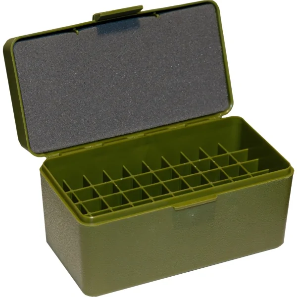 Коробка RHT Ammo Box на 50 патронов к.338LM, .300WM, 7.62x54R, .300NM зеленый